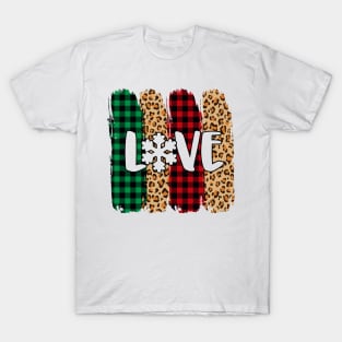 Love Christmas plaid T-Shirt